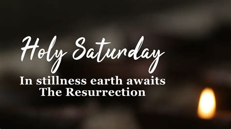 what happened on holy saturday